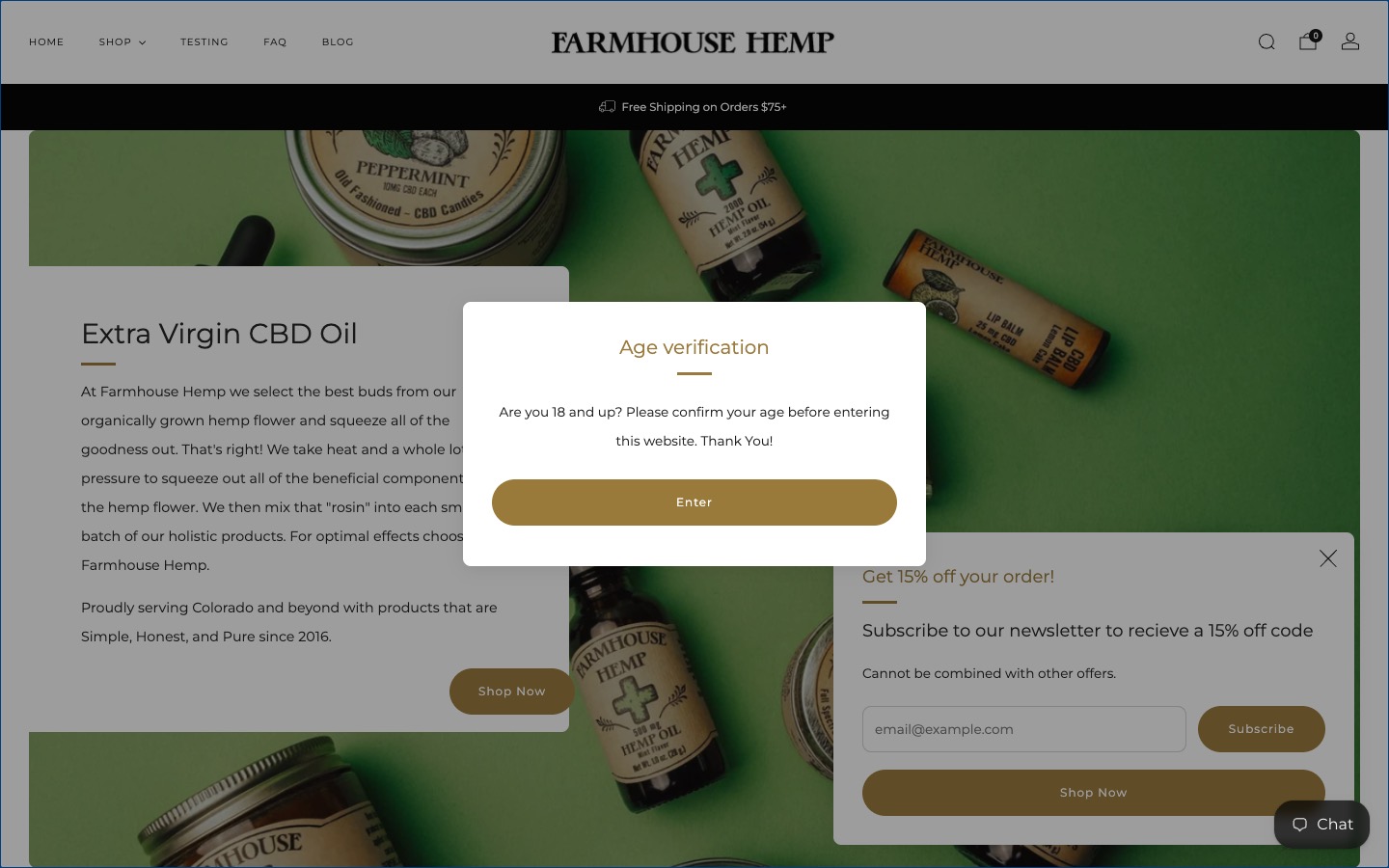 The current homepage